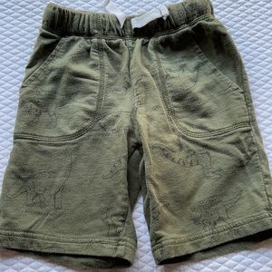 Size 6 Dinosaur Olive Green Shorts